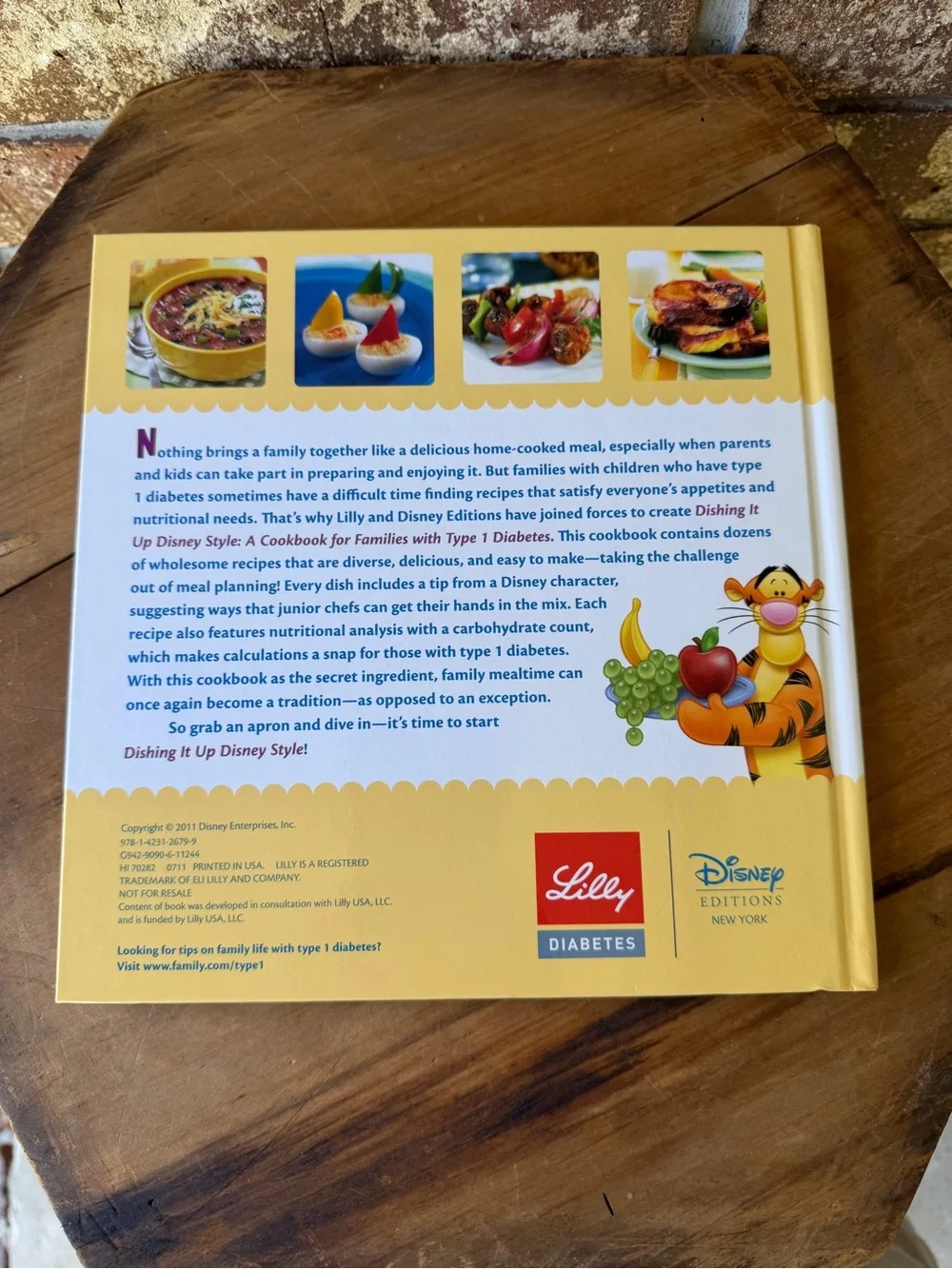 Dishing It Up Disney Style Recipes Type 1 Diabetes 2011 Hardcover Excellent!